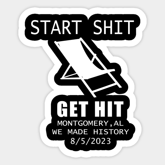 Montgomery Alabama Brawl Trending Meme Chair Hat Sticker by Sunoria